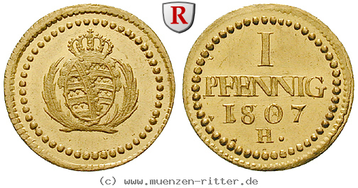 Klicken Sie auf das Bild um es auf Ihrem Rechner zu speichern sachsen-friedrich-august-i-pfennig-goldabschlag/31208.jpg