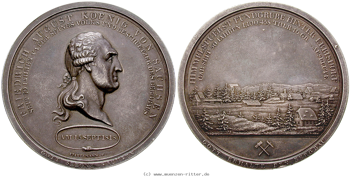 Klicken Sie auf das Bild um es auf Ihrem Rechner zu speichern sachsen-friedrich-august-i-silbermedaille/15872.jpg
