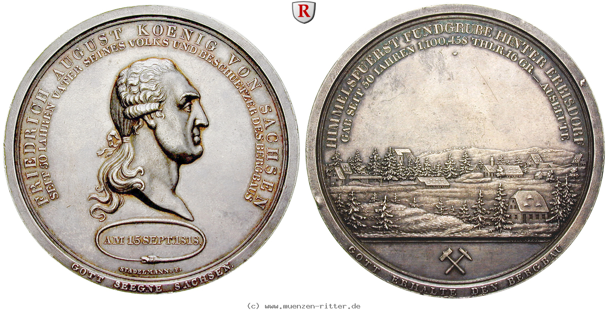 Klicken Sie auf das Bild um es auf Ihrem Rechner zu speichern sachsen-friedrich-august-i-silbermedaille/81172.jpg