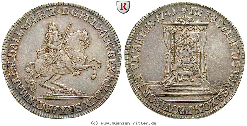Klicken Sie auf das Bild um es auf Ihrem Rechner zu speichern sachsen-friedrich-august-ii-1-2-reichstaler/53521.jpg