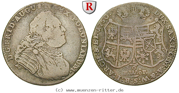 Klicken Sie auf das Bild um es auf Ihrem Rechner zu speichern sachsen-friedrich-august-ii-1-6-taler/42043.jpg