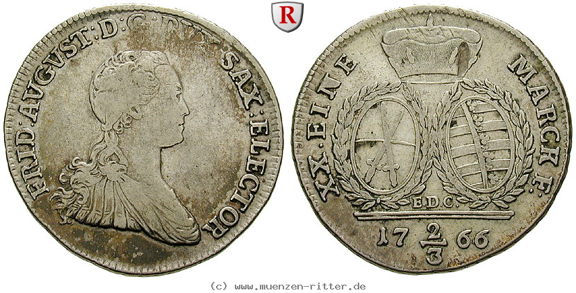 Klicken Sie auf das Bild um es auf Ihrem Rechner zu speichern sachsen-friedrich-august-ii-2-3-taler/88831.jpg