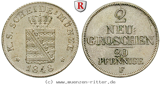 Klicken Sie auf das Bild um es auf Ihrem Rechner zu speichern sachsen-friedrich-august-ii-2-neugroschen/88882.jpg