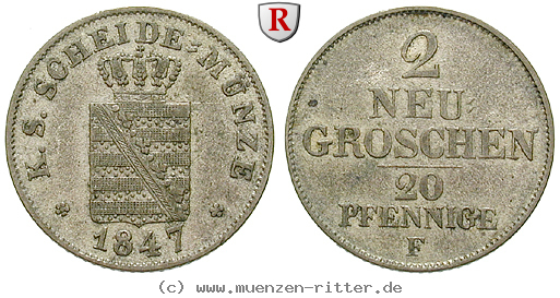 Klicken Sie auf das Bild um es auf Ihrem Rechner zu speichern sachsen-friedrich-august-ii-2-neugroschen/90783.jpg
