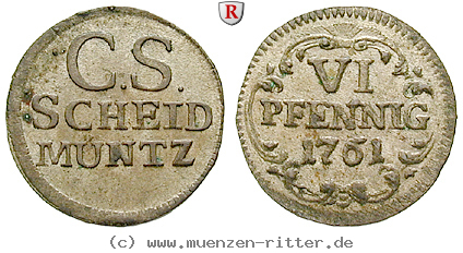 Klicken Sie auf das Bild um es auf Ihrem Rechner zu speichern sachsen-friedrich-august-ii-6-pfennig/89244.jpg