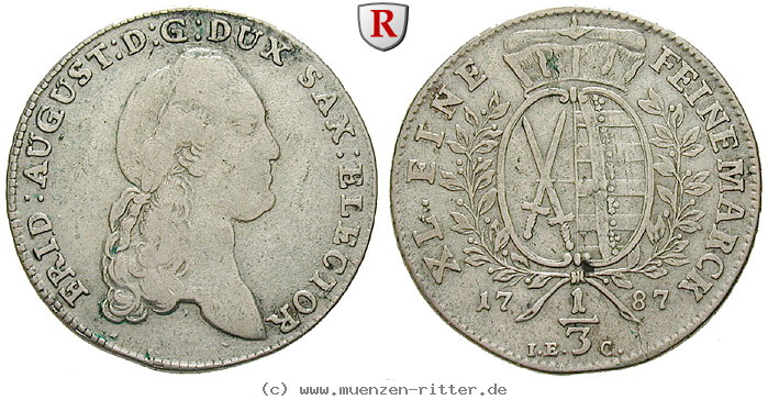 Klicken Sie auf das Bild um es auf Ihrem Rechner zu speichern sachsen-friedrich-august-iii-1-3-taler/41240.jpg