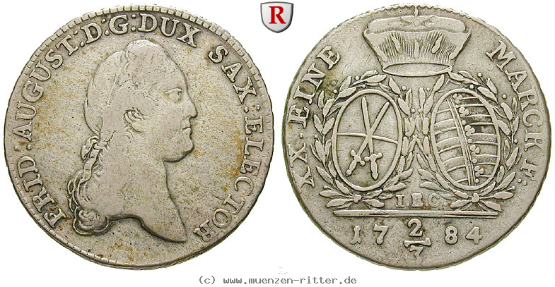 Klicken Sie auf das Bild um es auf Ihrem Rechner zu speichern sachsen-friedrich-august-iii-2-3-taler/51548.jpg