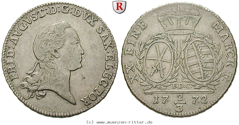 Klicken Sie auf das Bild um es auf Ihrem Rechner zu speichern sachsen-friedrich-august-iii-2-3-taler/65898.jpg