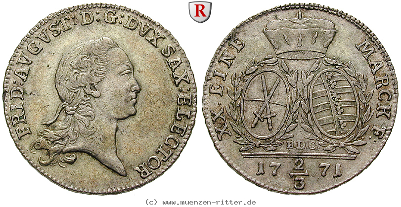 Klicken Sie auf das Bild um es auf Ihrem Rechner zu speichern sachsen-friedrich-august-iii-2-3-taler/90710.jpg