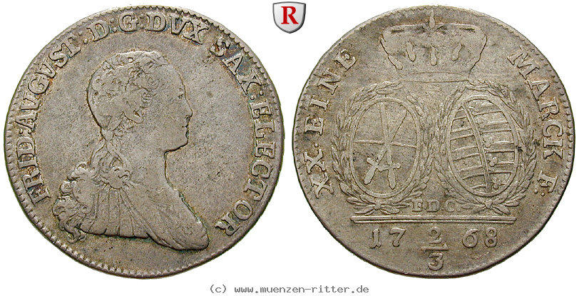 Klicken Sie auf das Bild um es auf Ihrem Rechner zu speichern sachsen-friedrich-august-iii-2-3-taler/99560.jpg