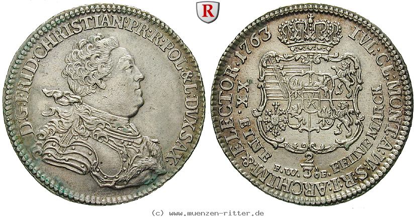 Klicken Sie auf das Bild um es auf Ihrem Rechner zu speichern sachsen-friedrich-christian-2-3-taler/92890.jpg