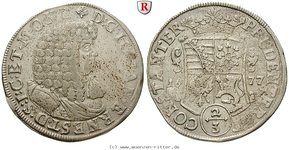 Klicken Sie auf das Bild um es auf Ihrem Rechner zu speichern sachsen-johann-ernst-2-3-taler/51483.jpg