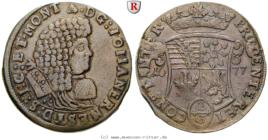 Klicken Sie auf das Bild um es auf Ihrem Rechner zu speichern sachsen-johann-ernst-2-3-taler/75471.jpg