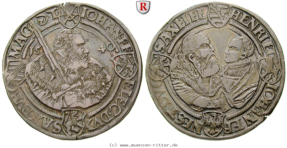 Klicken Sie auf das Bild um es auf Ihrem Rechner zu speichern sachsen-johann-friedrich-heinrich-johann-ernst-taler/75515.jpg