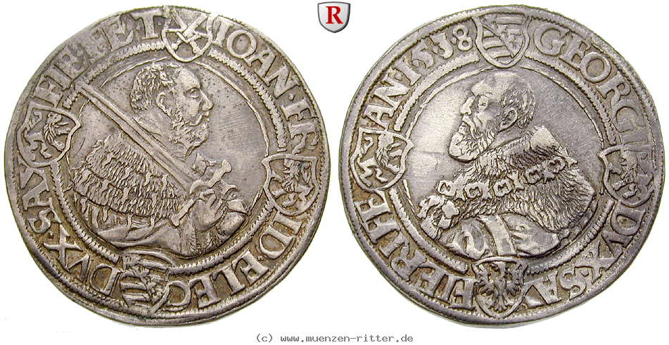 Klicken Sie auf das Bild um es auf Ihrem Rechner zu speichern sachsen-johann-friedrich-und-georg-taler/27130.jpg