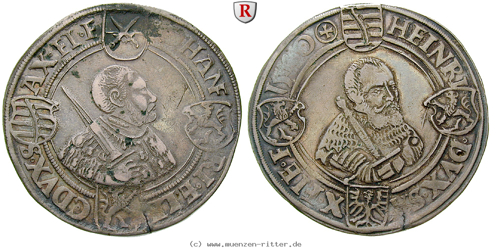 Klicken Sie auf das Bild um es auf Ihrem Rechner zu speichern sachsen-johann-friedrich-und-heinrich-taler/75516.jpg