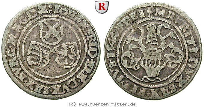 Klicken Sie auf das Bild um es auf Ihrem Rechner zu speichern sachsen-johann-friedrich-und-moritz-1-4-taler/92940.jpg