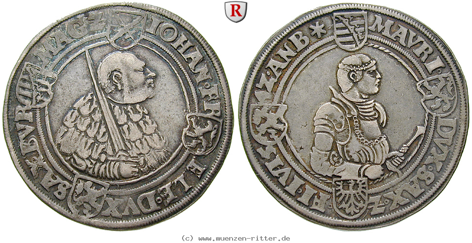 Klicken Sie auf das Bild um es auf Ihrem Rechner zu speichern sachsen-johann-friedrich-und-moritz-taler/75506.jpg