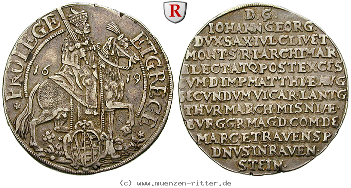 Klicken Sie auf das Bild um es auf Ihrem Rechner zu speichern sachsen-johann-georg-i-1-4-reichstaler/94182.jpg