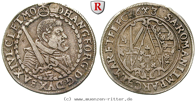 Klicken Sie auf das Bild um es auf Ihrem Rechner zu speichern sachsen-johann-georg-i-1-8-taler/36002.jpg