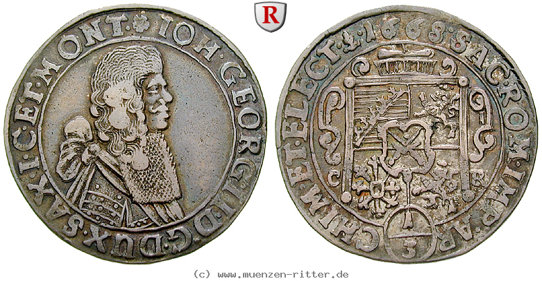 Klicken Sie auf das Bild um es auf Ihrem Rechner zu speichern sachsen-johann-georg-ii-1-3-taler/75568.jpg