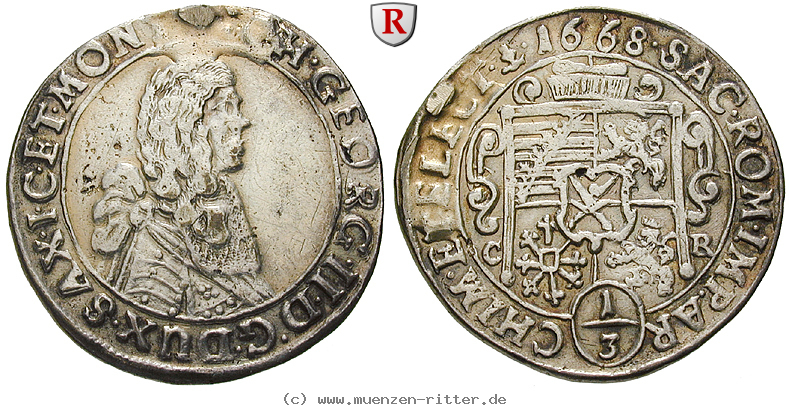 Klicken Sie auf das Bild um es auf Ihrem Rechner zu speichern sachsen-johann-georg-ii-1-3-taler/76437.jpg