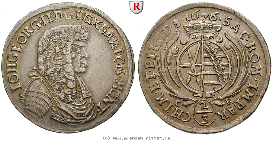 Klicken Sie auf das Bild um es auf Ihrem Rechner zu speichern sachsen-johann-georg-ii-2-3-taler/36047.jpg