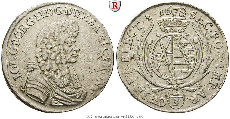 Klicken Sie auf das Bild um es auf Ihrem Rechner zu speichern sachsen-johann-georg-ii-2-3-taler/50753.jpg