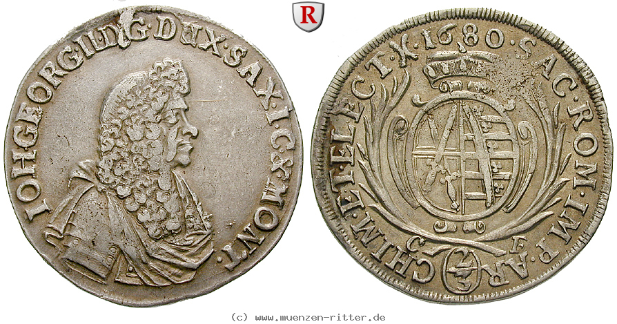 Klicken Sie auf das Bild um es auf Ihrem Rechner zu speichern sachsen-johann-georg-ii-2-3-taler/53728.jpg