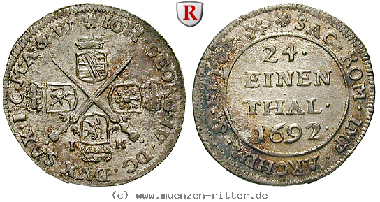 Klicken Sie auf das Bild um es auf Ihrem Rechner zu speichern sachsen-johann-georg-iii-1-24-taler/75588.jpg