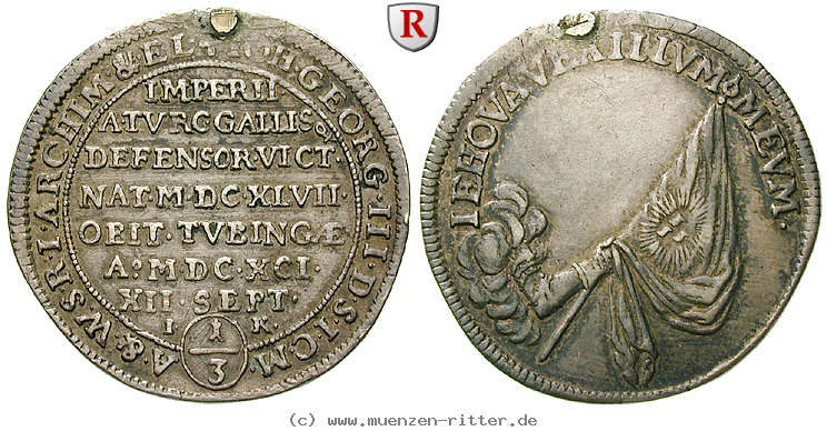 Klicken Sie auf das Bild um es auf Ihrem Rechner zu speichern sachsen-johann-georg-iii-1-3-taler/75587.jpg