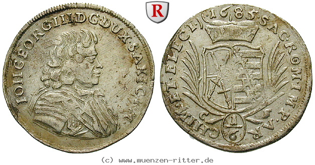 Klicken Sie auf das Bild um es auf Ihrem Rechner zu speichern sachsen-johann-georg-iii-1-6-taler/31543.jpg
