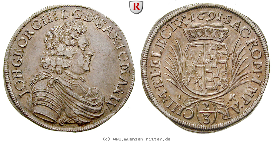 Klicken Sie auf das Bild um es auf Ihrem Rechner zu speichern sachsen-johann-georg-iii-2-3-taler/25067.jpg
