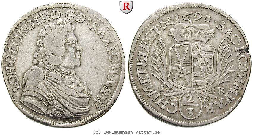 Klicken Sie auf das Bild um es auf Ihrem Rechner zu speichern sachsen-johann-georg-iii-2-3-taler/74397.jpg