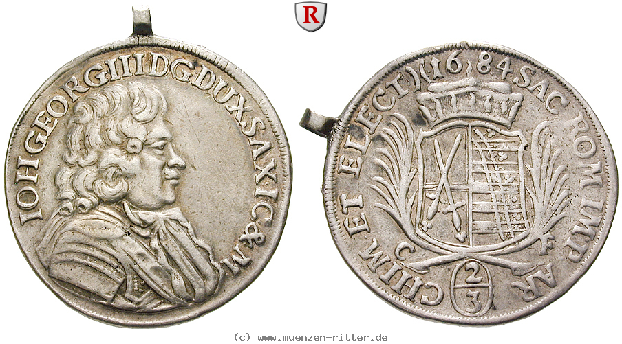 Klicken Sie auf das Bild um es auf Ihrem Rechner zu speichern sachsen-johann-georg-iii-2-3-taler/77505.jpg