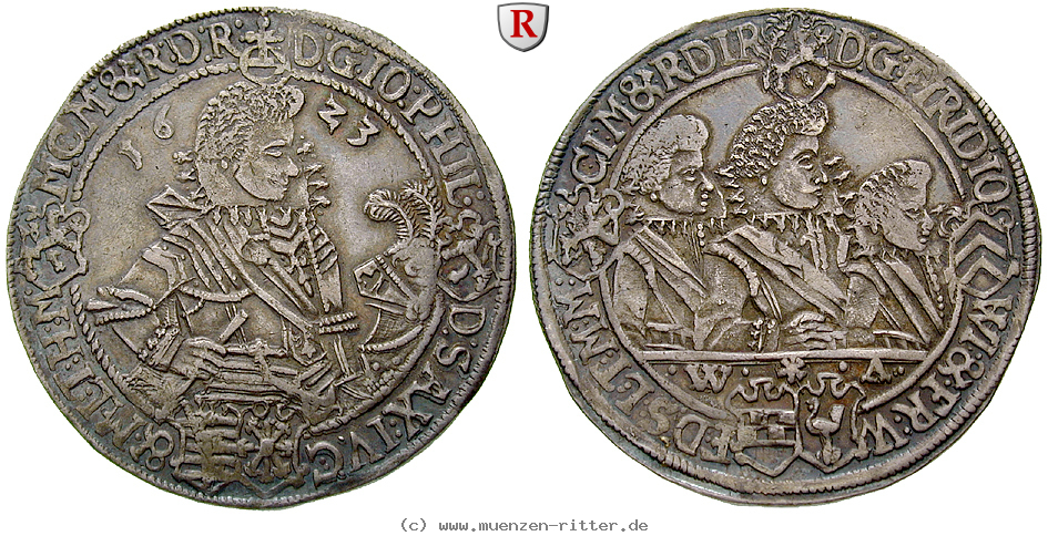 Klicken Sie auf das Bild um es auf Ihrem Rechner zu speichern sachsen-johann-philipp-und-seine-brueder-1-2-reichstaler/75449.jpg