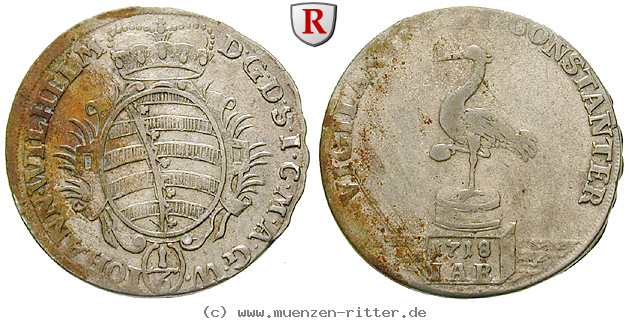 Klicken Sie auf das Bild um es auf Ihrem Rechner zu speichern sachsen-johann-wilhelm-1-6-taler/31563.jpg