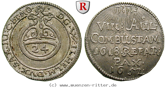 Klicken Sie auf das Bild um es auf Ihrem Rechner zu speichern sachsen-wilhelm-1-24-taler/75662.jpg