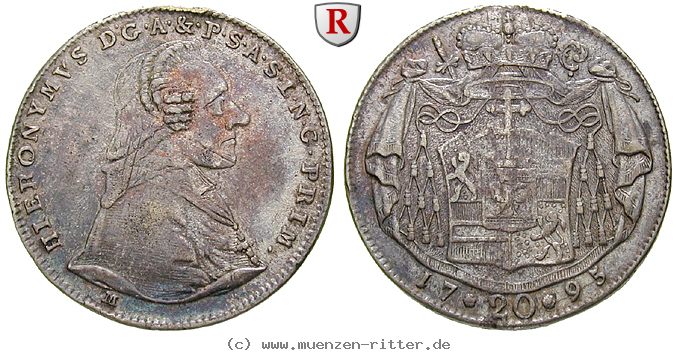 Klicken Sie auf das Bild um es auf Ihrem Rechner zu speichern salzburg-bistum-hieronymus-von-colloredo-20-kreuzer/84071.jpg