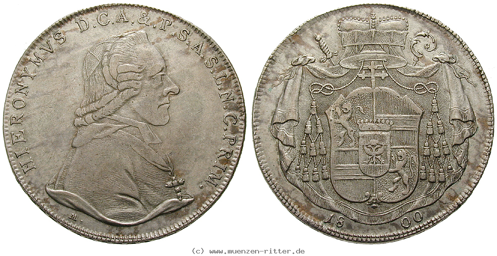 Klicken Sie auf das Bild um es auf Ihrem Rechner zu speichern salzburg-bistum-hieronymus-von-colloredo-konventionstaler/36193.jpg