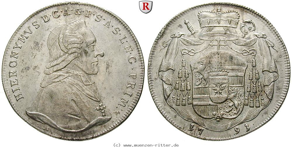 Klicken Sie auf das Bild um es auf Ihrem Rechner zu speichern salzburg-bistum-hieronymus-von-colloredo-reichstaler/77709.jpg