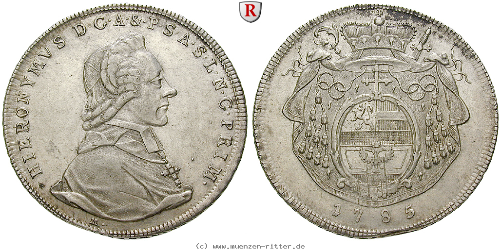 Klicken Sie auf das Bild um es auf Ihrem Rechner zu speichern salzburg-bistum-hieronymus-von-colloredo-reichstaler/77800.jpg