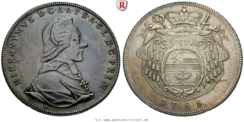 Klicken Sie auf das Bild um es auf Ihrem Rechner zu speichern salzburg-bistum-hieronymus-von-colloredo-reichstaler/83101.jpg