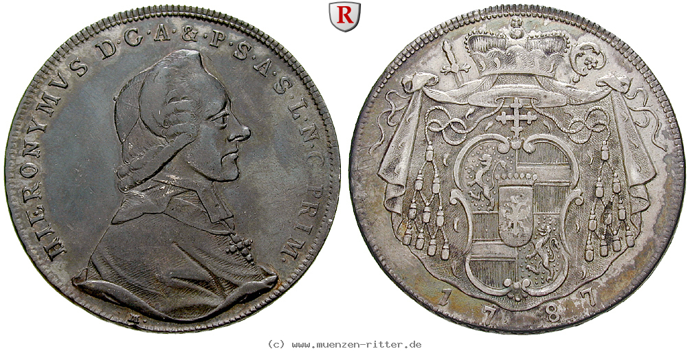 Klicken Sie auf das Bild um es auf Ihrem Rechner zu speichern salzburg-bistum-hieronymus-von-colloredo-reichstaler/83102.jpg