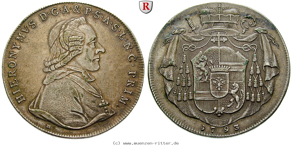 Klicken Sie auf das Bild um es auf Ihrem Rechner zu speichern salzburg-bistum-hieronymus-von-colloredo-reichstaler/88833.jpg