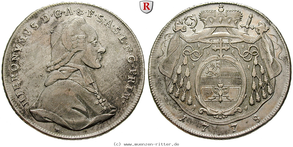 Klicken Sie auf das Bild um es auf Ihrem Rechner zu speichern salzburg-bistum-hieronymus-von-colloredo-taler/100783.jpg