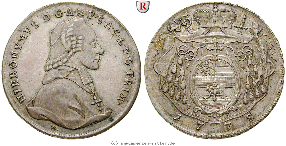 Klicken Sie auf das Bild um es auf Ihrem Rechner zu speichern salzburg-bistum-hieronymus-von-colloredo-taler/29423.jpg