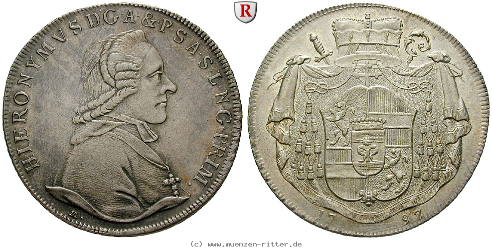Klicken Sie auf das Bild um es auf Ihrem Rechner zu speichern salzburg-bistum-hieronymus-von-colloredo-taler/96320.jpg
