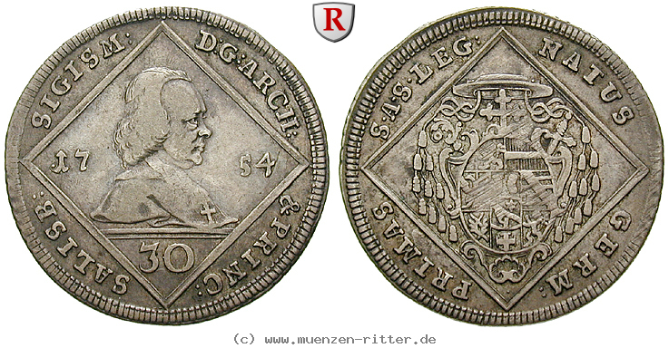 Klicken Sie auf das Bild um es auf Ihrem Rechner zu speichern salzburg-bistum-sigismund-von-schrattenbach-30-kreuzer/93836.jpg