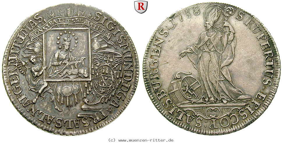 Klicken Sie auf das Bild um es auf Ihrem Rechner zu speichern salzburg-bistum-sigismund-von-schrattenbach-taler/47063.jpg